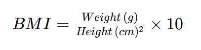 BMI Formula Using Grams and Centimeters