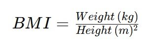 BMI Formula Using Kilograms and Meters