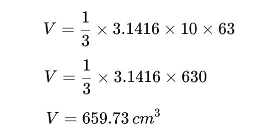 Frustum Cone Volume Formula step by step example