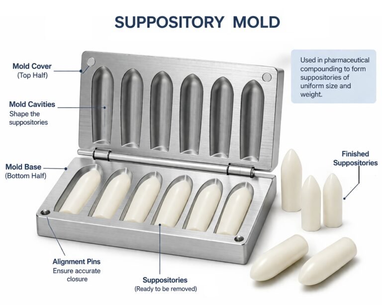 Suppository Mold Diagram for Pharmacy Compounding