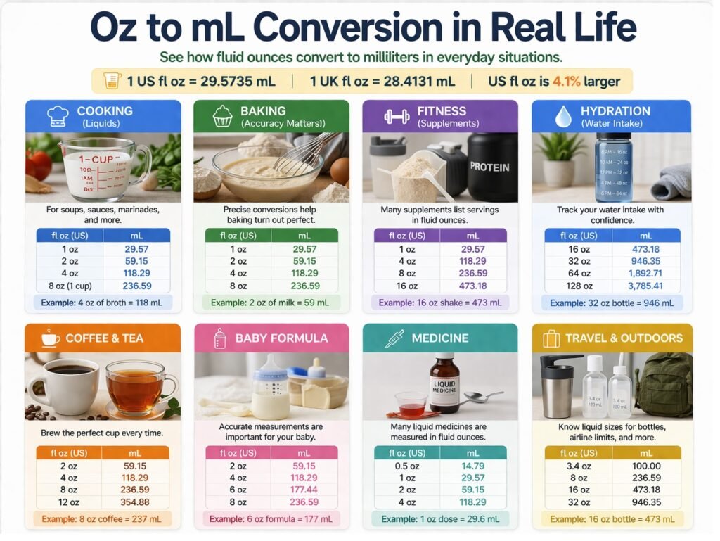oz to ml conversion real life examples