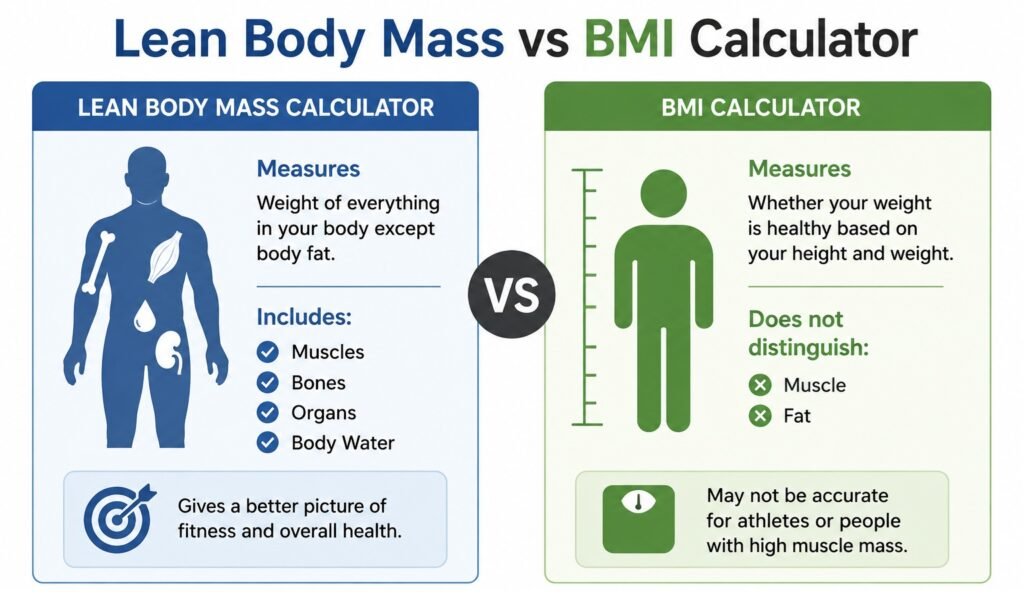 Lean Body Mass vs BMI Calculator